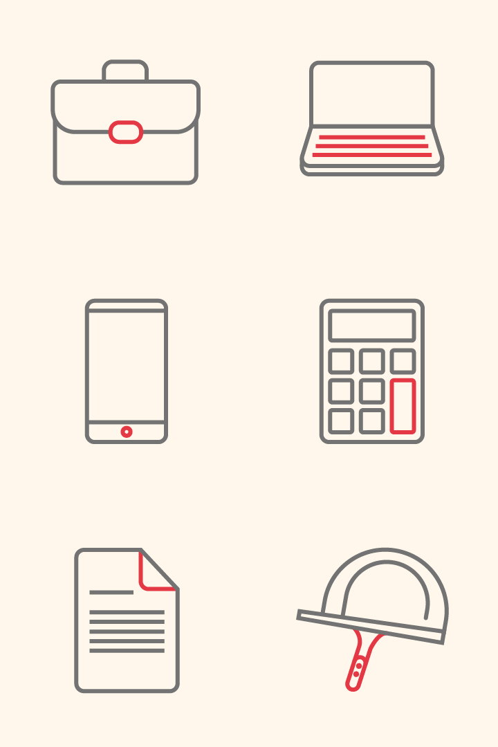 Brochure icon set